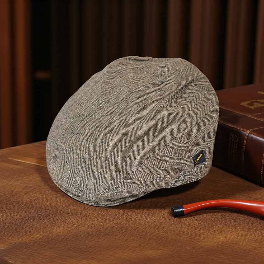 Irish Linen Cap in Driftwood – Handmade by Hatman of Ireland - Irish Caps – Heritage Style for Every Generation
