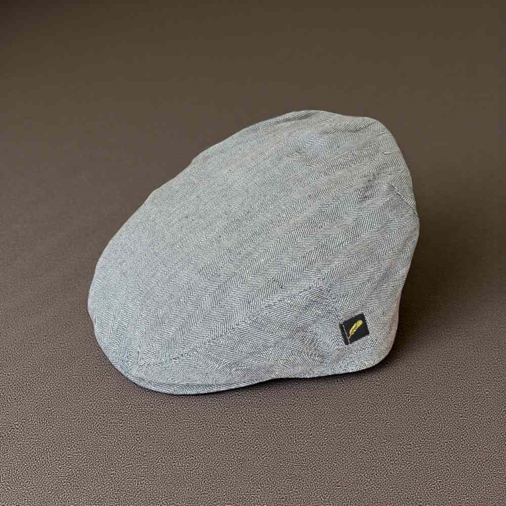 Irish Linen Cap in Frost Grey – Handmade by Hatman of Ireland - Irish Caps – Heritage Style for Every Generation