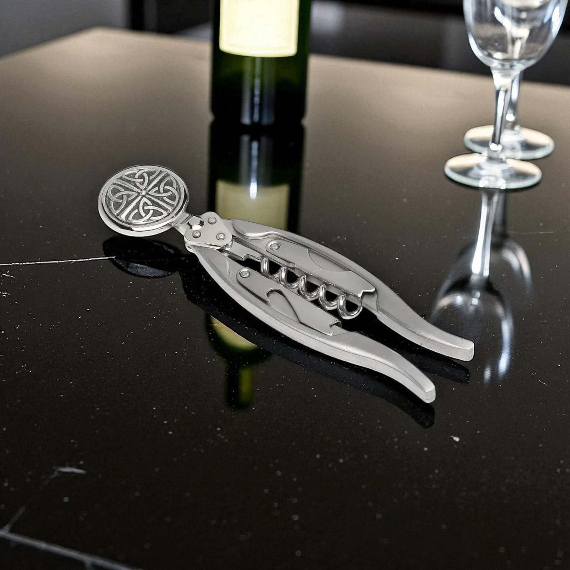 Four Trinity Knots Corkscrew – Heavy Duty by Mullingar Pewter