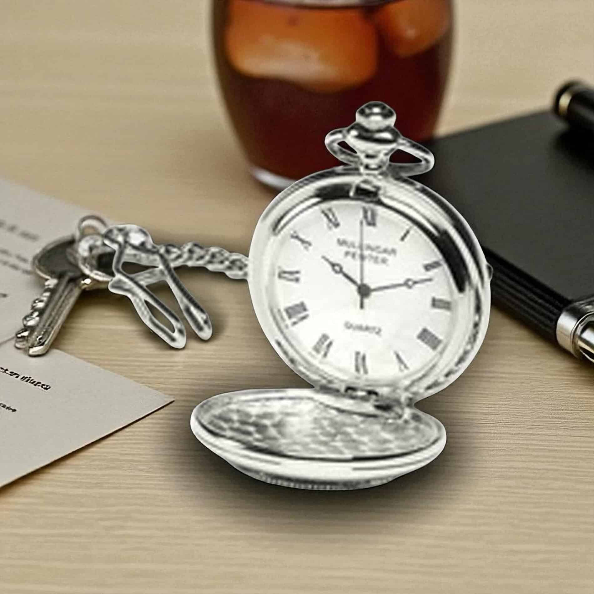 Celtic Birds Pocket Watch – Mullingar Pewter - Battery Powered - Image 2