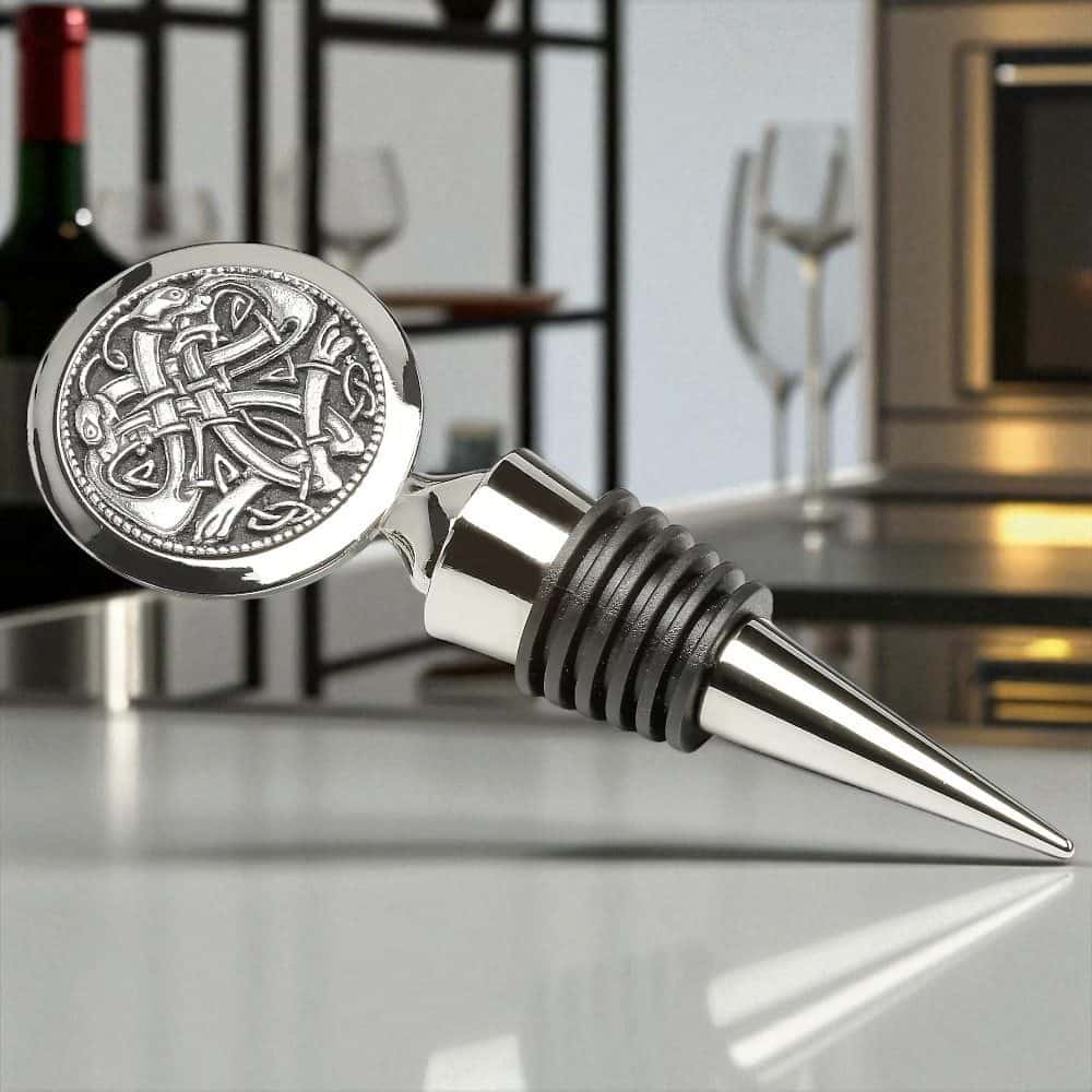 Book of Kells Wine Stopper – Celtic Art by Mullingar Pewter