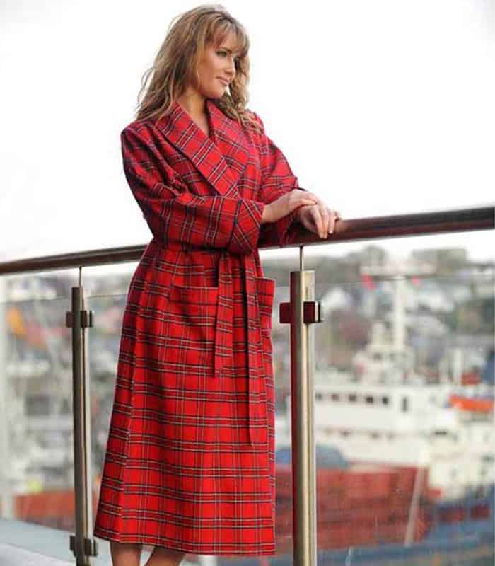 irish flannel robe