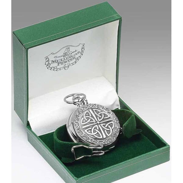 Mechanical Pocket Watch Trinity Mullingar Pewter Irish Tweeds