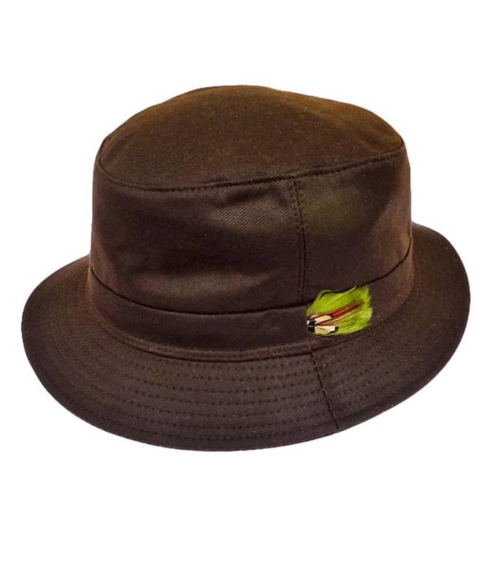 Bilberry Waxed Cotton Hat – Brown Wax - Hatman of Ireland