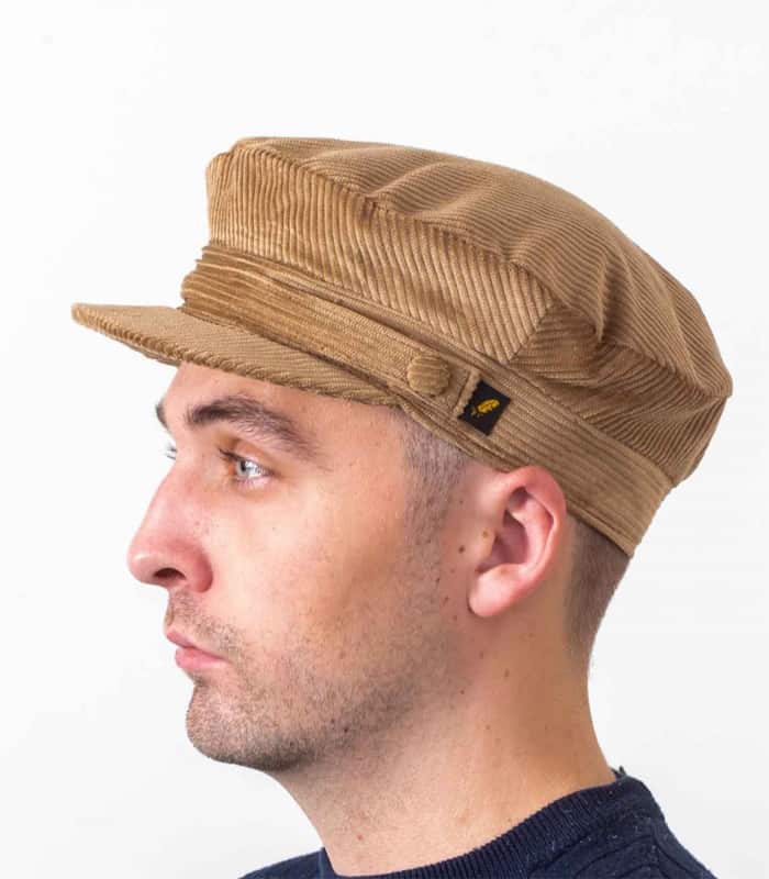 Corduroy Skipper Cap - Beige Colour - Irish Caps – Heritage Style for Every Generation - Image 1