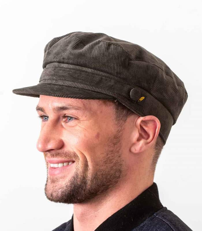 Corduroy Skipper Cap - Olive Green - Irish Caps – Heritage Style for Every Generation