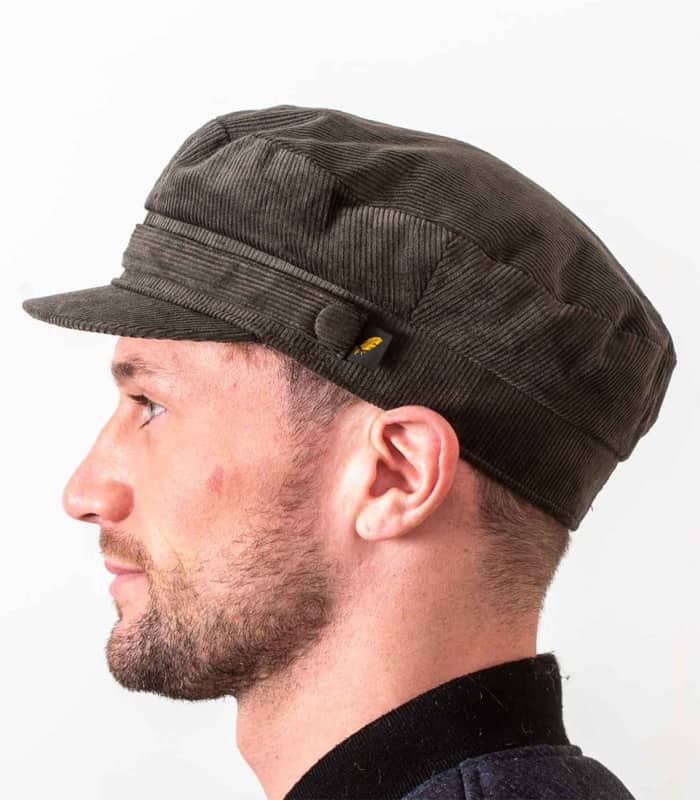 Corduroy Skipper Cap - Olive Green - Irish Caps – Heritage Style for Every Generation - Image 1