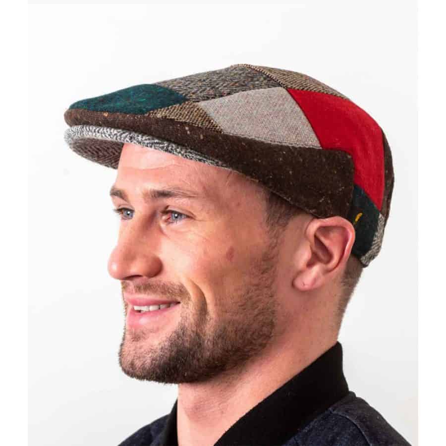 Red Patch Donegal Tweed Patch Cap – Hatman of Ireland