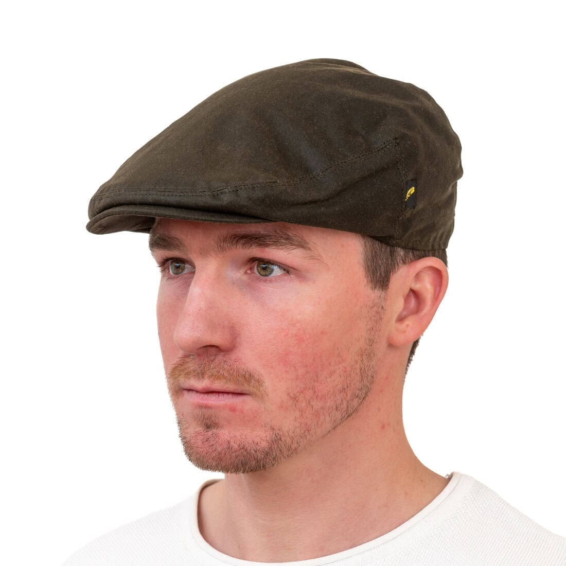 Olive Green Waxed Cap - Dubliner model from Hatman of Ireland