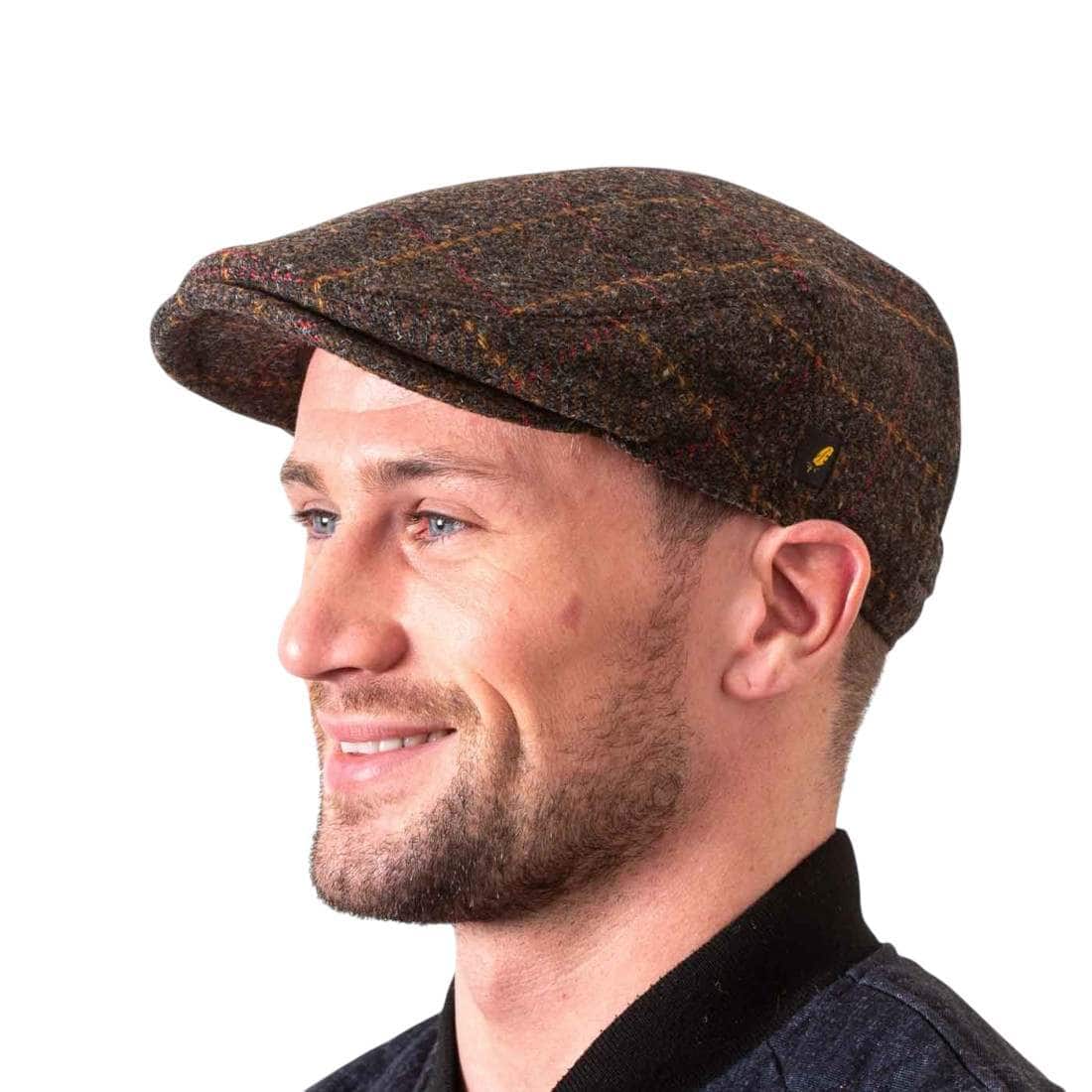 Brown Overcheck Donegal Tweed Dubliner Cap – Hatman of Ireland