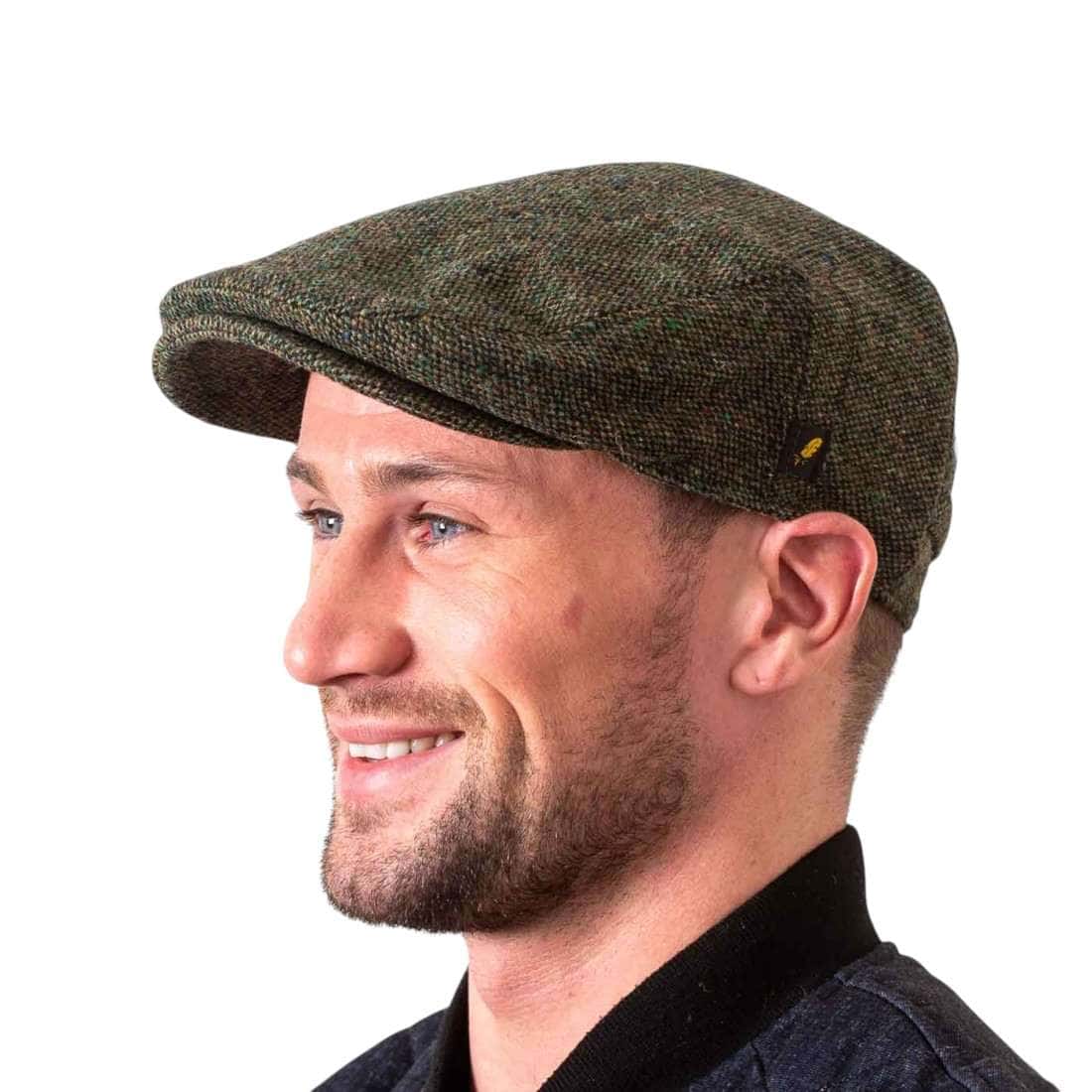 Green Salt & Pepper Donegal Tweed Dubliner Cap – Hatman
