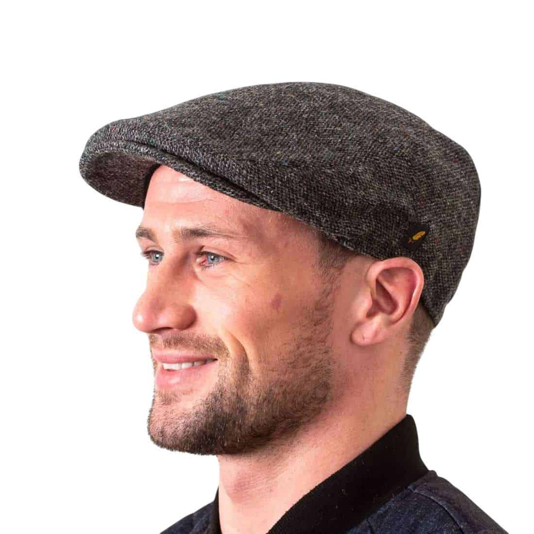 Charcoal Salt & Pepper Donegal Tweed Dubliner Cap – Hatman