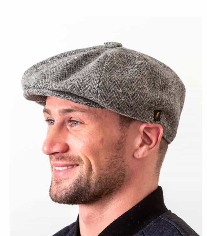 Silver Grey Gatsby Newsboy Cap – Donegal Tweed