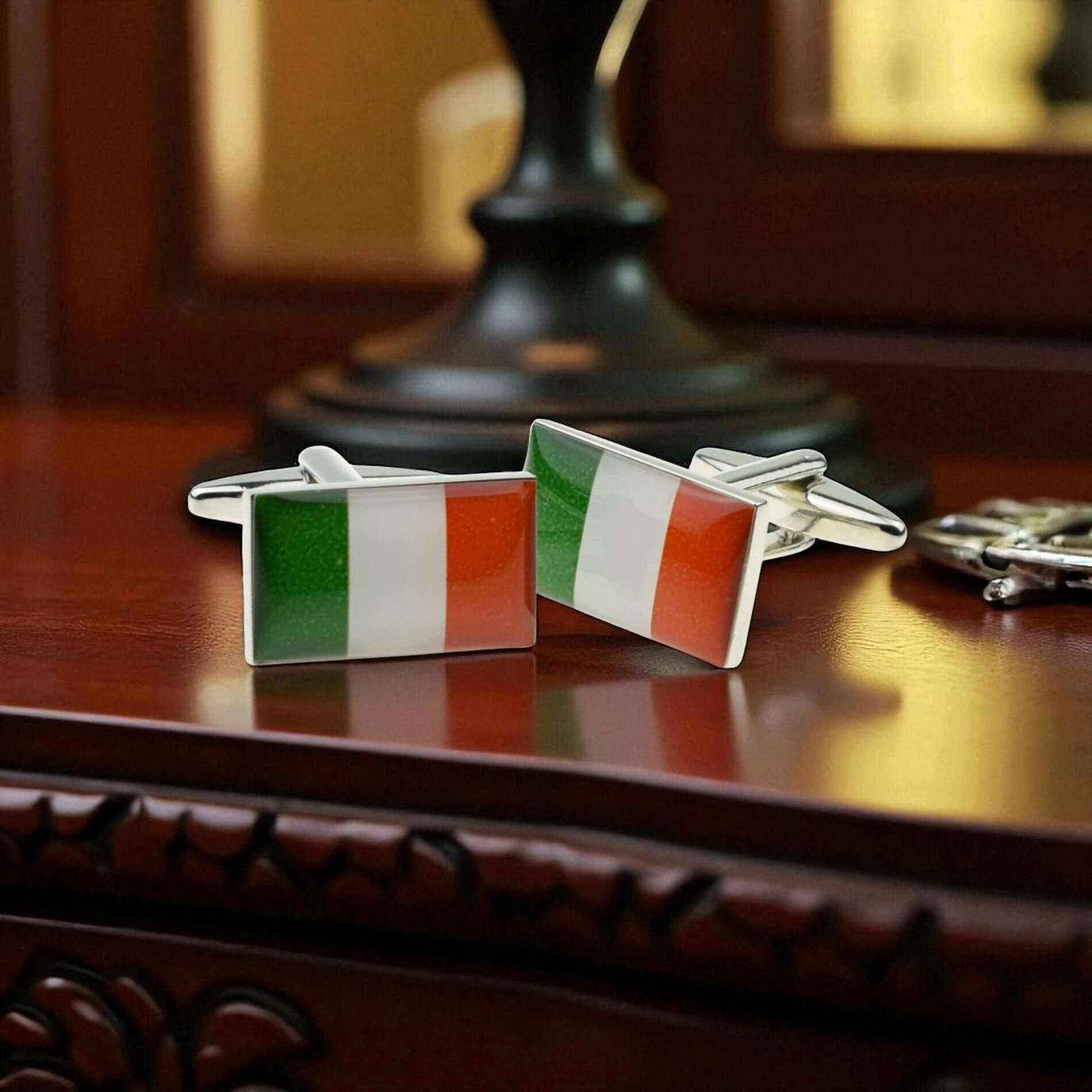 Irish Flag Cufflinks – Classic Tricolour Design