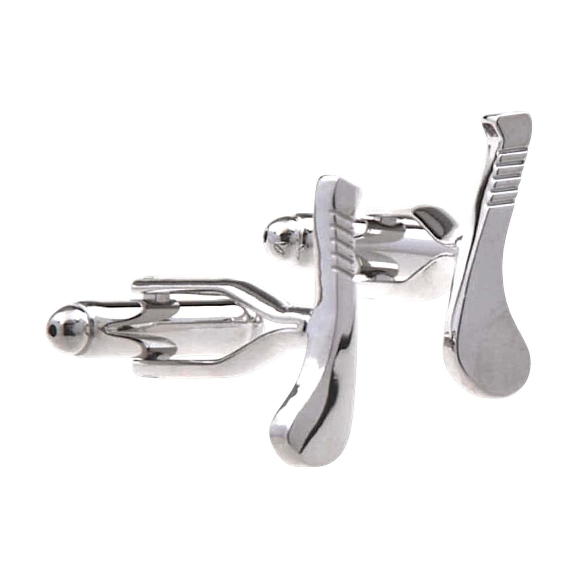Single Hurley Cufflinks – Rhodium Plated Irish Design - Image 4