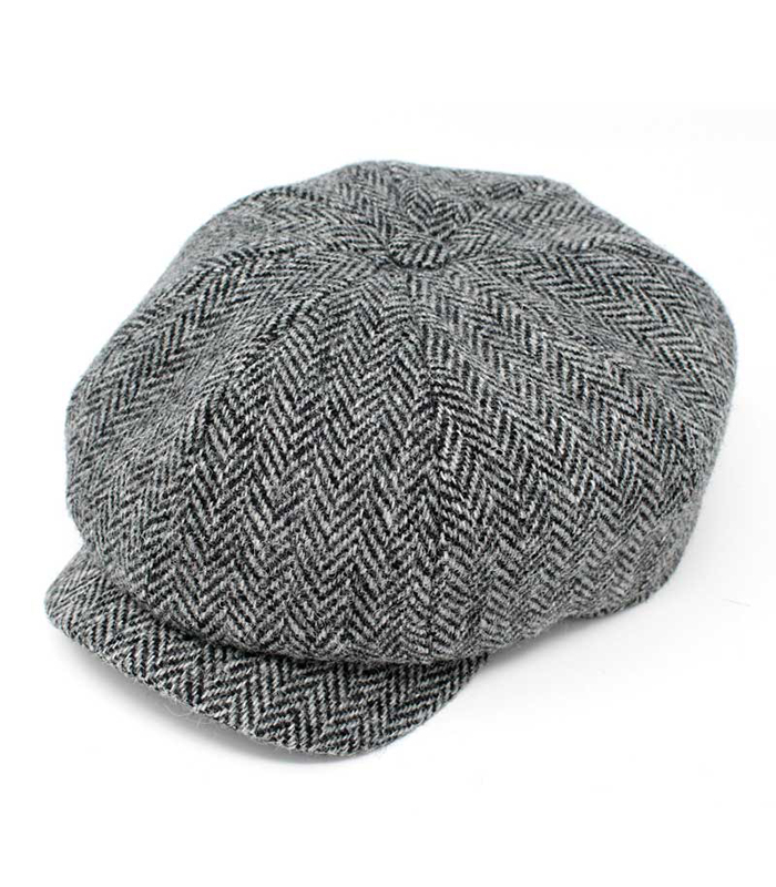 Harris Tweed Cap | Scottish Tweed Hat | Grey Harris Tweed | Hanna Hats