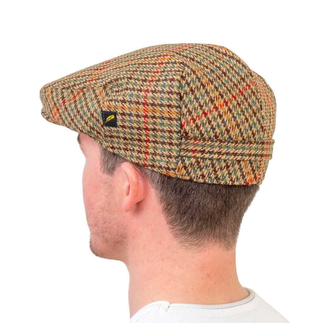 Brown Houndstooth Yorkshire Tweed Cap – Hatman Dubliner Style - Image 3