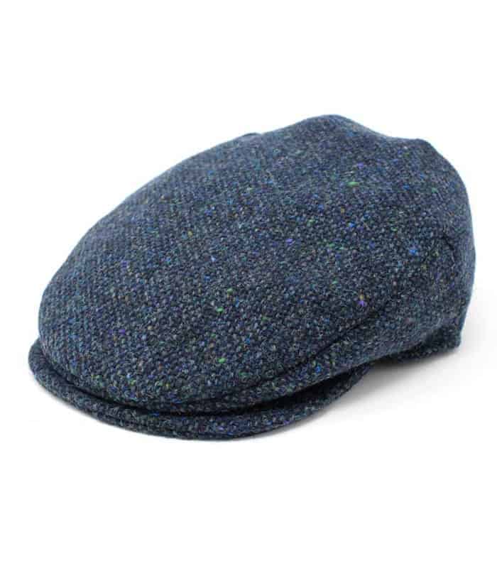 Irish Tweed Flat Cap - Vintage Style - Aqua Blue