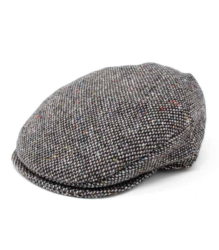 Irish Tweed Flat Cap - Vintage Style - Granite Grey