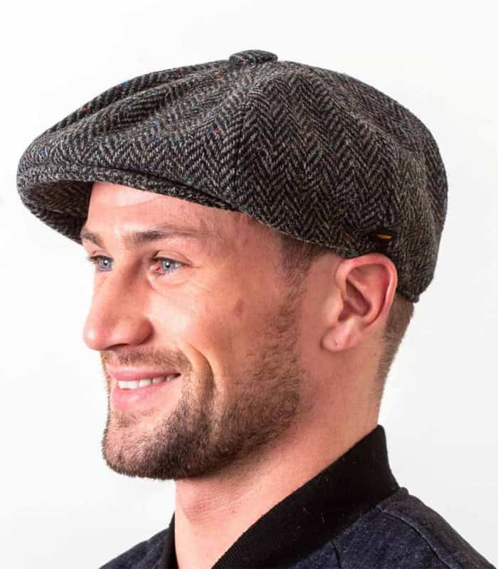 Charcoal Grey Gatsby Newsboy Cap – Donegal Tweed