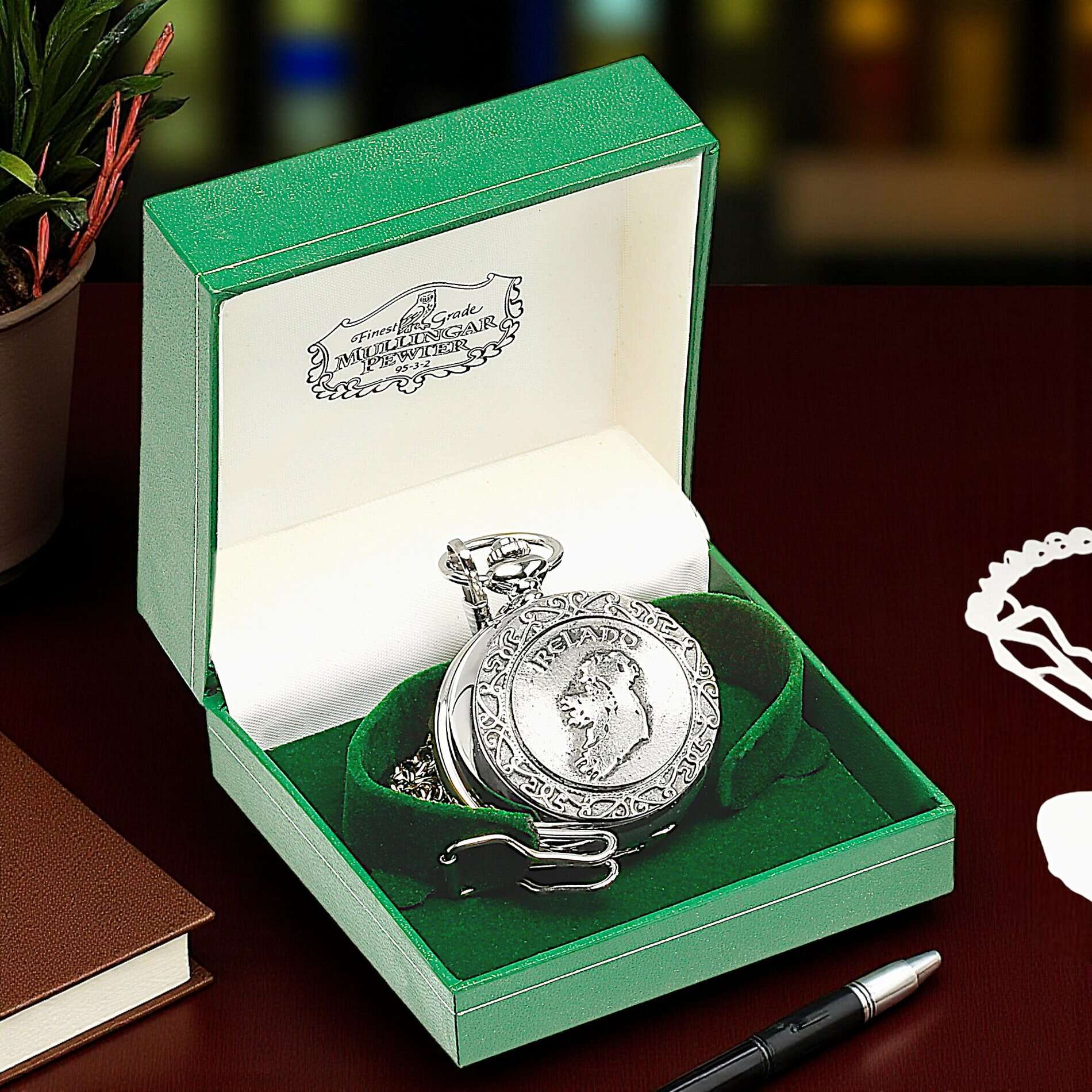 Map of Ireland Mechanical Pocket Watch – Mullingar Pewter