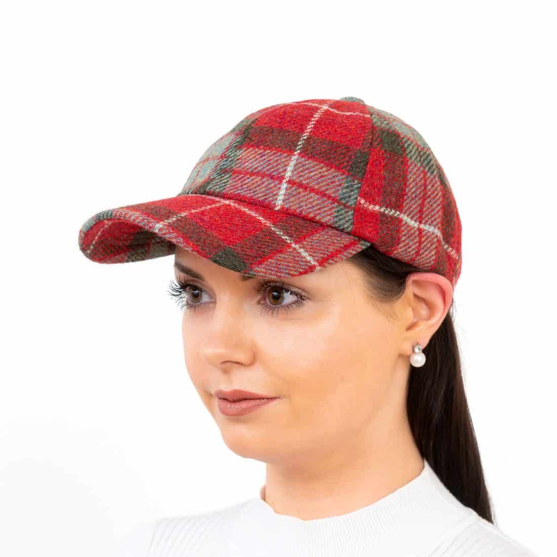 Red Fraser Check Wool Baseball Cap – Hatman of Ireland