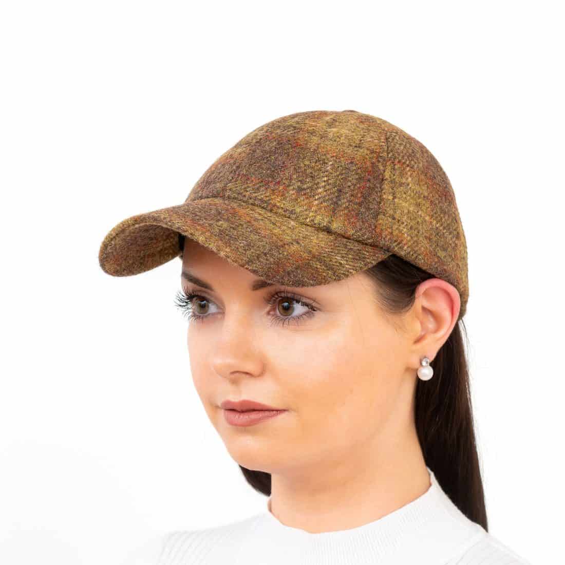 Rustic Brown Check Wool Baseball Cap – Hatman of Ireland