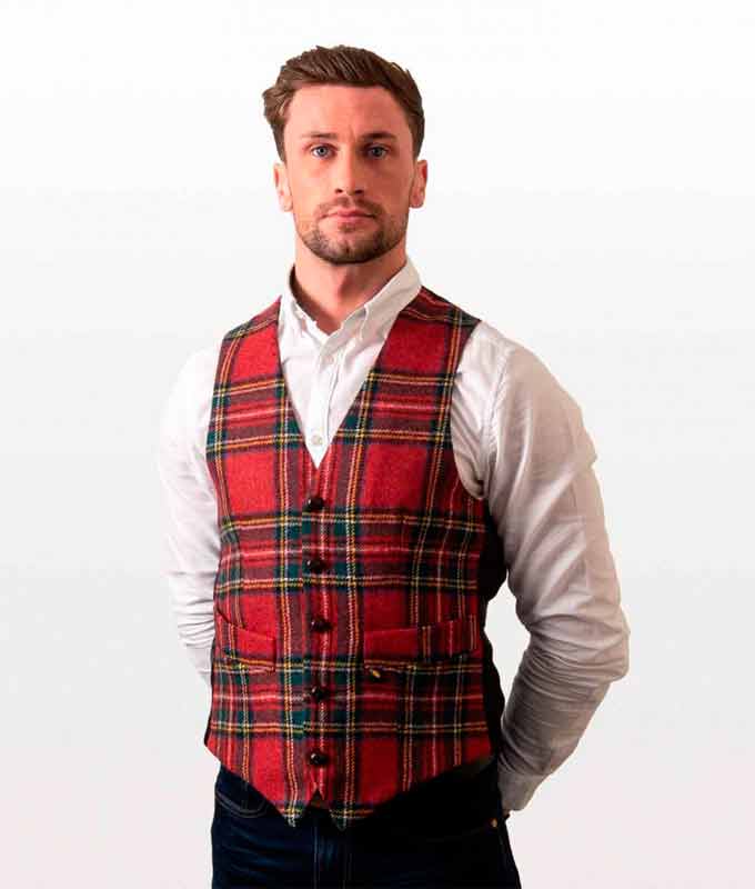 Royal Stewart Tartan Waistcoat Vest – Handmade Scottish Style