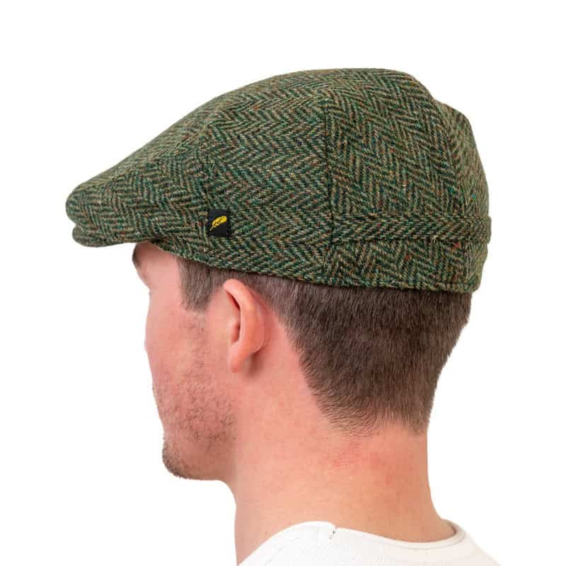 Irish Tweed Patch Cap - Green and Brown Tones - Dubliner - Image 3