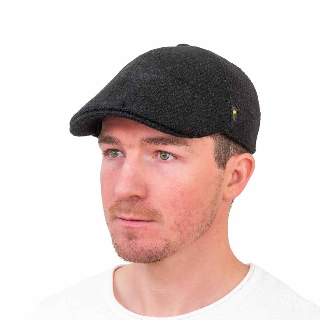 Donegal Tweed Black Duckbill Cap – Hatman of Ireland