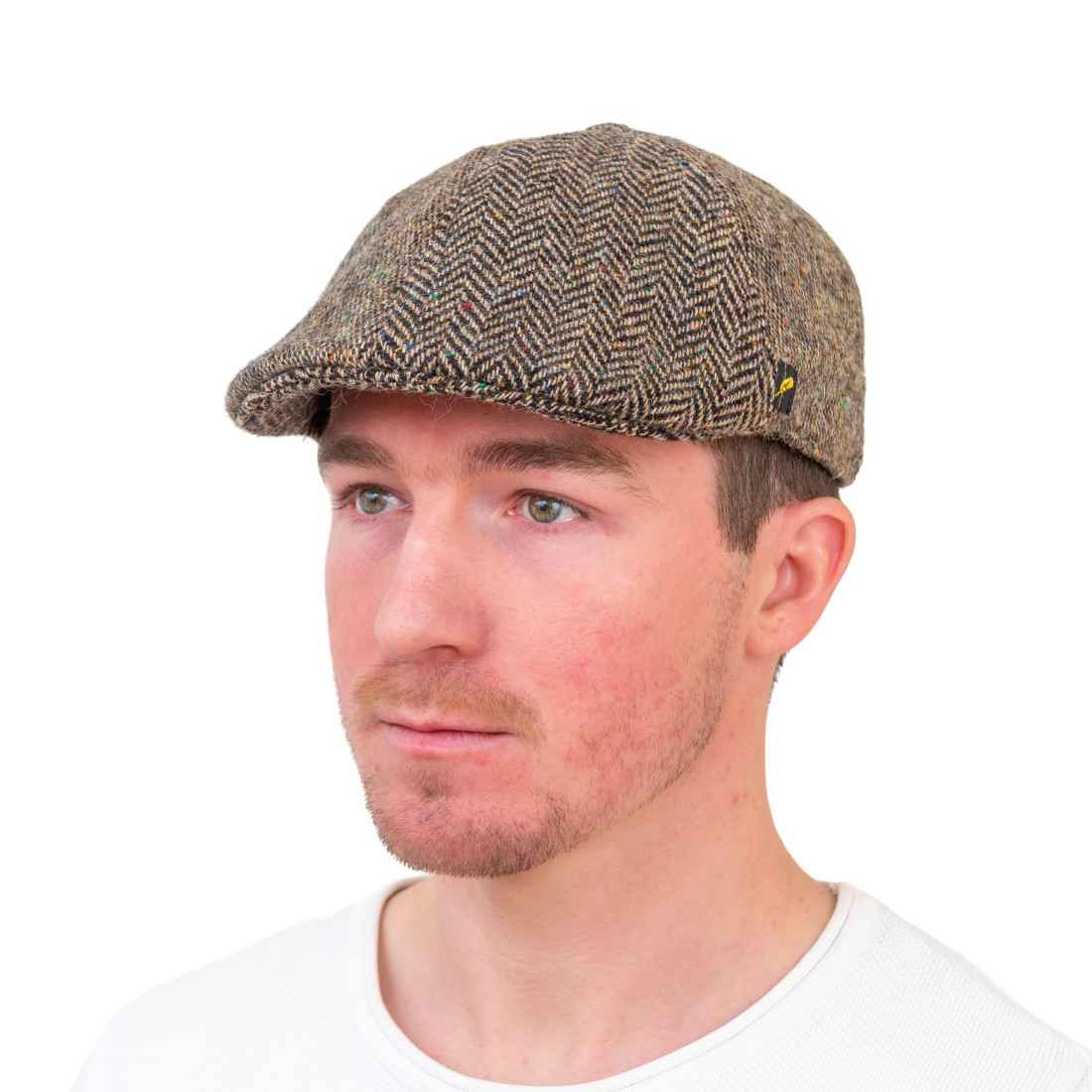 Donegal Tweed Brown Herringbone Duckbill Cap – Hatman of Ireland