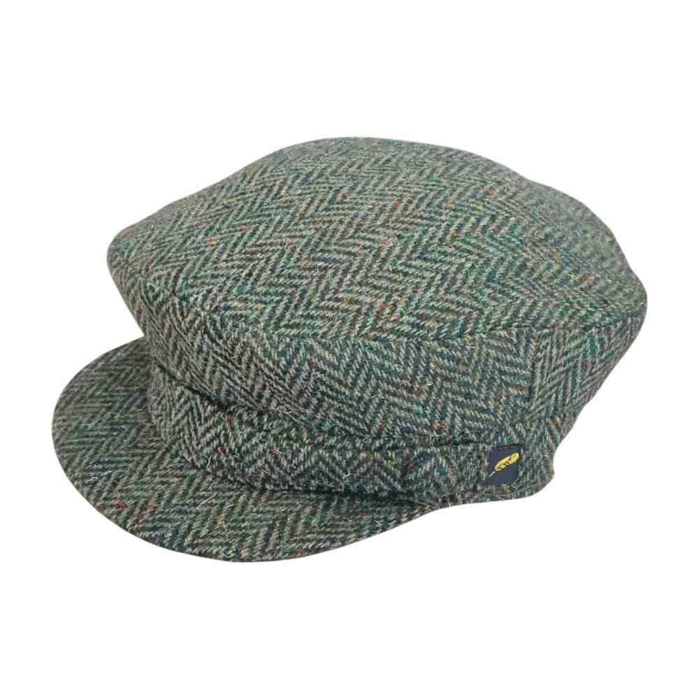 Green Herringbone Donegal Tweed Skipper Hat – Hatman of Ireland - Irish Caps – Heritage Style for Every Generation - Image 3