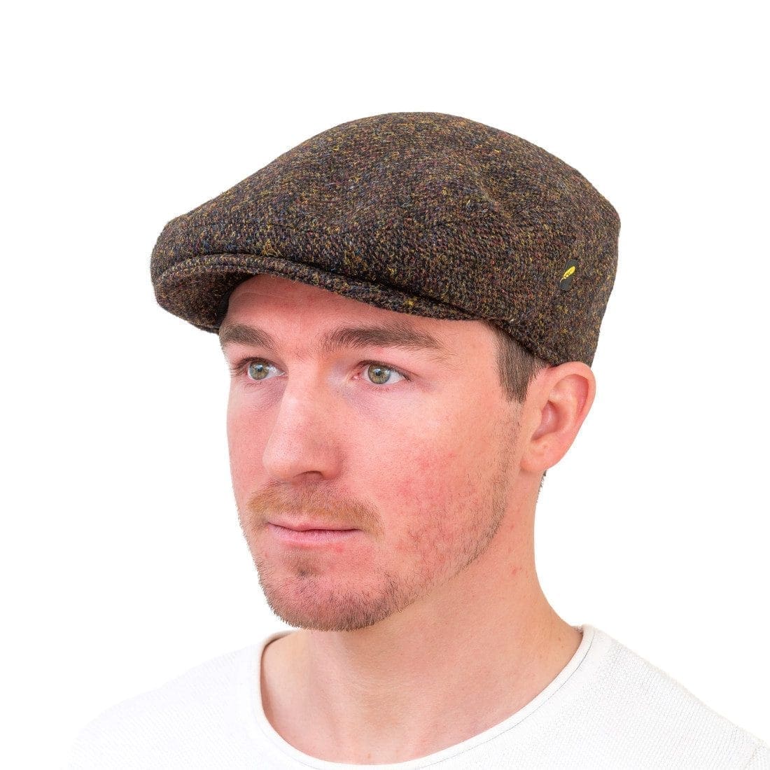 Harris Tweed Flat Cap – Plain Brown Tweed