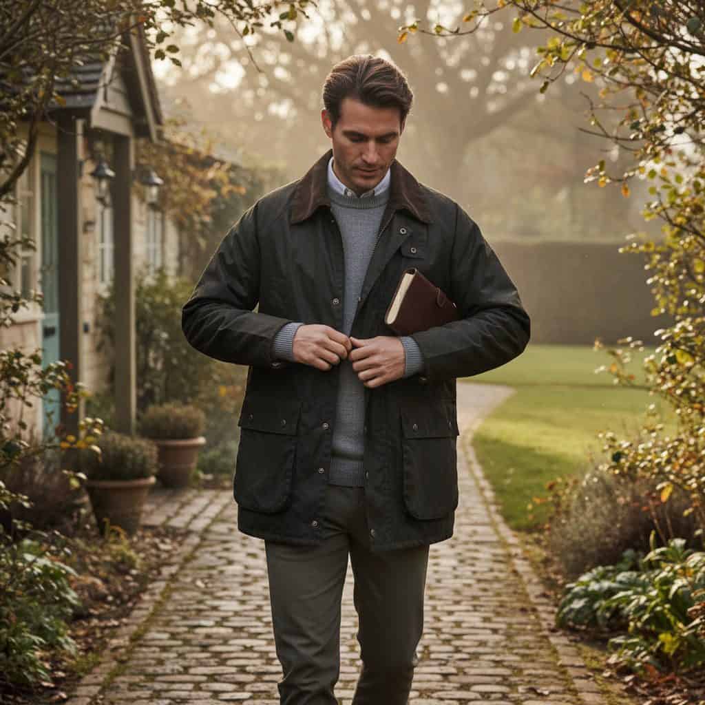 Men's Waxed Country Jacket – Green Colour - Hatman of Ireland