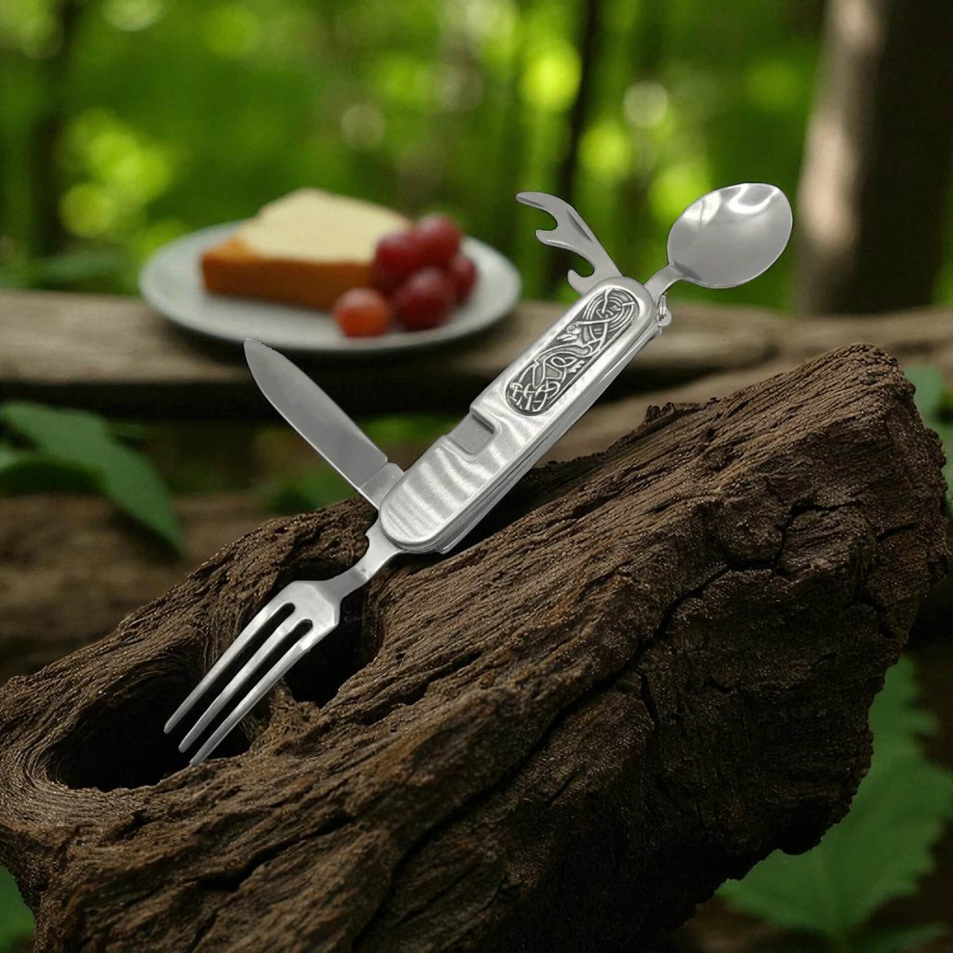 Book of Kells Camping Cutlery Tool Spork by Mullingar Pewter