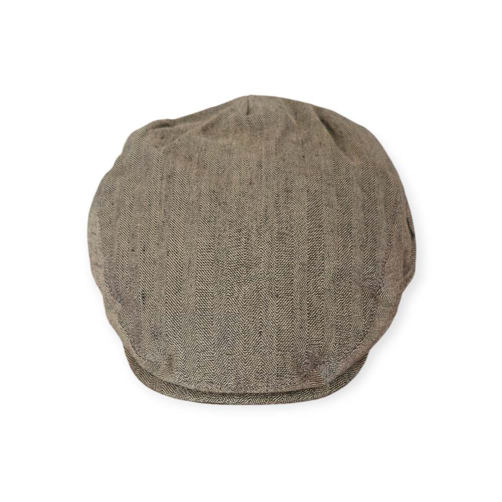Irish Linen Cap in Driftwood – Handmade by Hatman of Ireland - Irish Caps – Heritage Style for Every Generation - Image 1