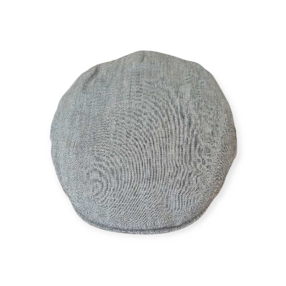 Irish Linen Cap in Frost Grey – Handmade by Hatman of Ireland - Irish Caps – Heritage Style for Every Generation - Image 1