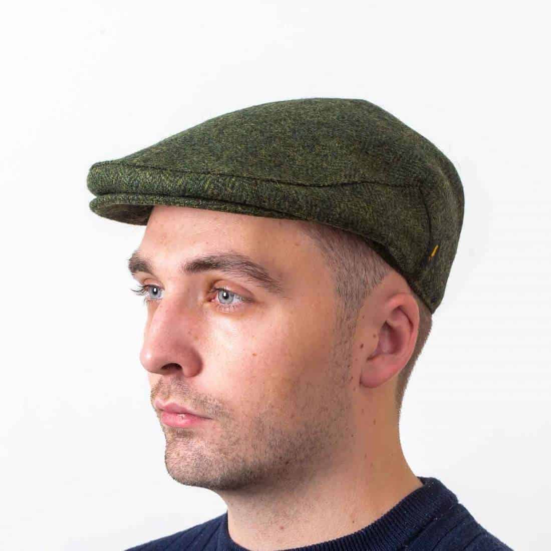 Autumn Green Pure Wool Flat Cap – Hatman of Ireland