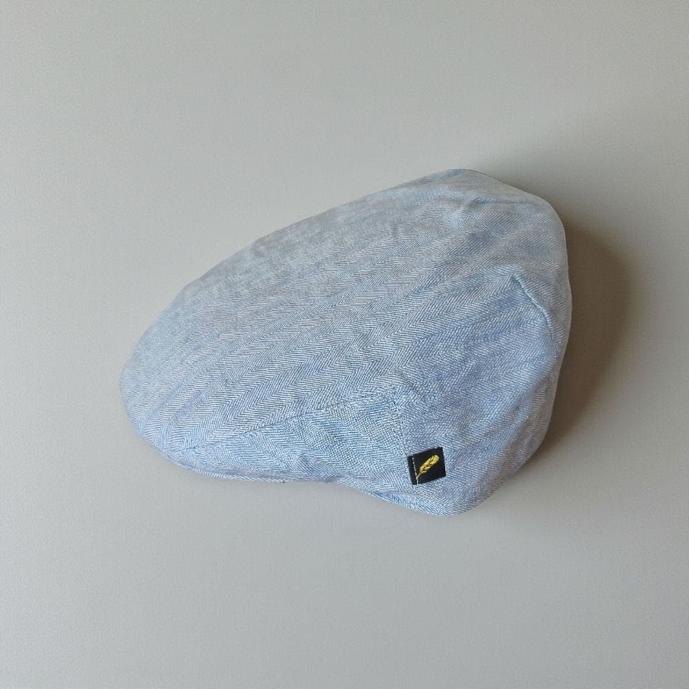 Irish Linen Cap in Powder Blue – Handmade by Hatman of Ireland - Irish Linen Caps