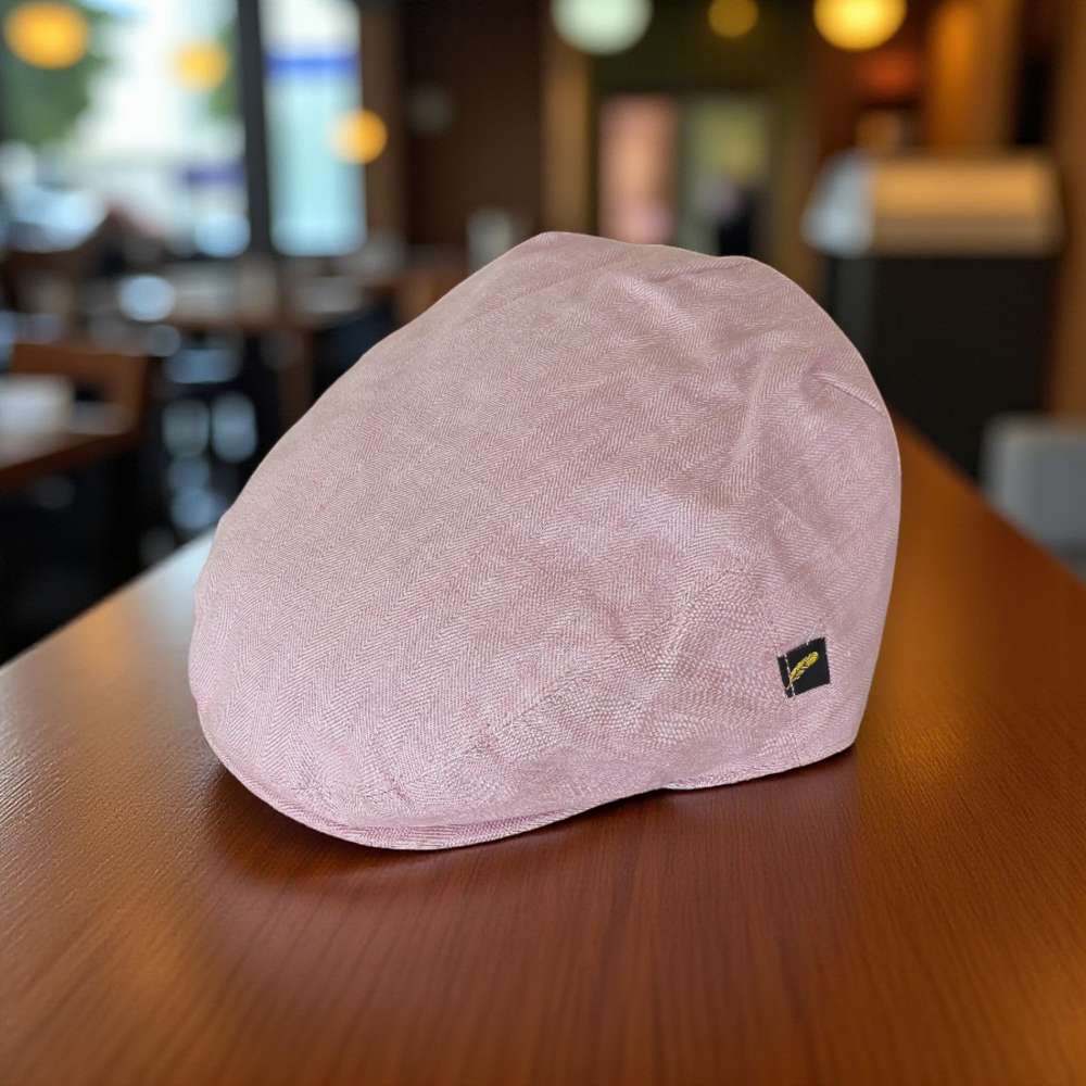 Irish Linen Cap in Rose Mist – Handmade by Hatman of Ireland - Irish Linen Caps