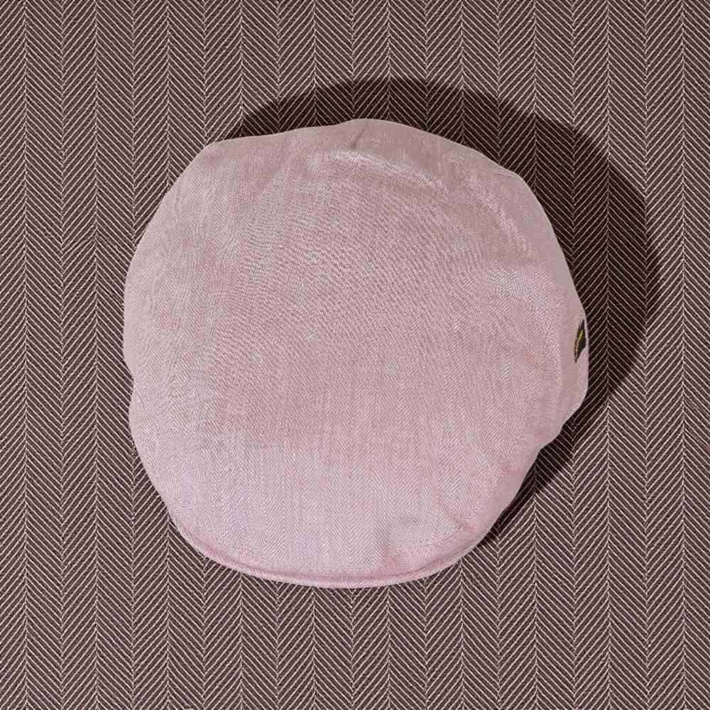 Irish Linen Cap in Rose Mist – Handmade by Hatman of Ireland - Irish Linen Caps - Image 1