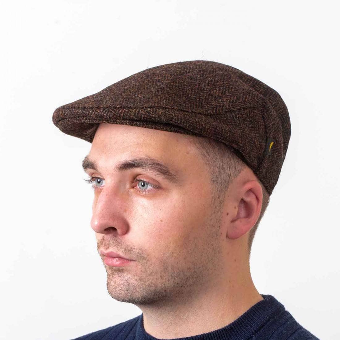 Whiskey Brown Pure Wool Flat Cap – Hatman of Ireland